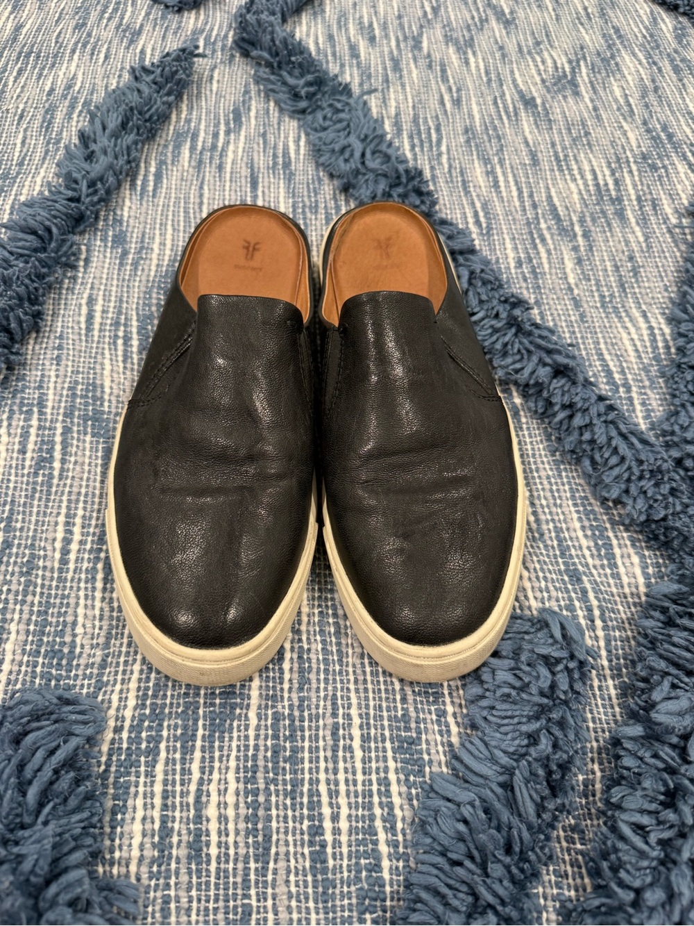 Frye Women's Black Leather Slip-On Sneakers - Size 8